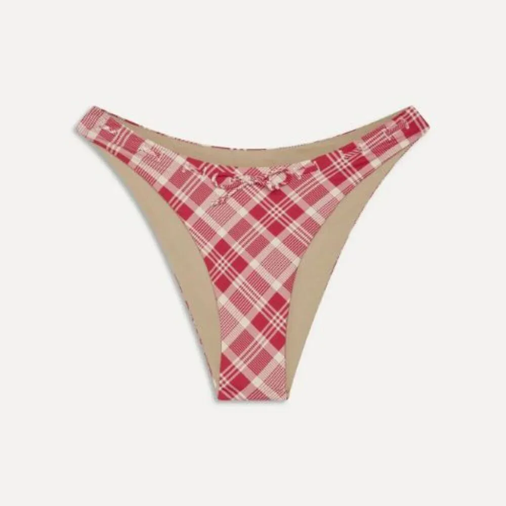 New! Frankies Bikinis x Bella Hadid Dove Bikini Bottoms Size Large 38023